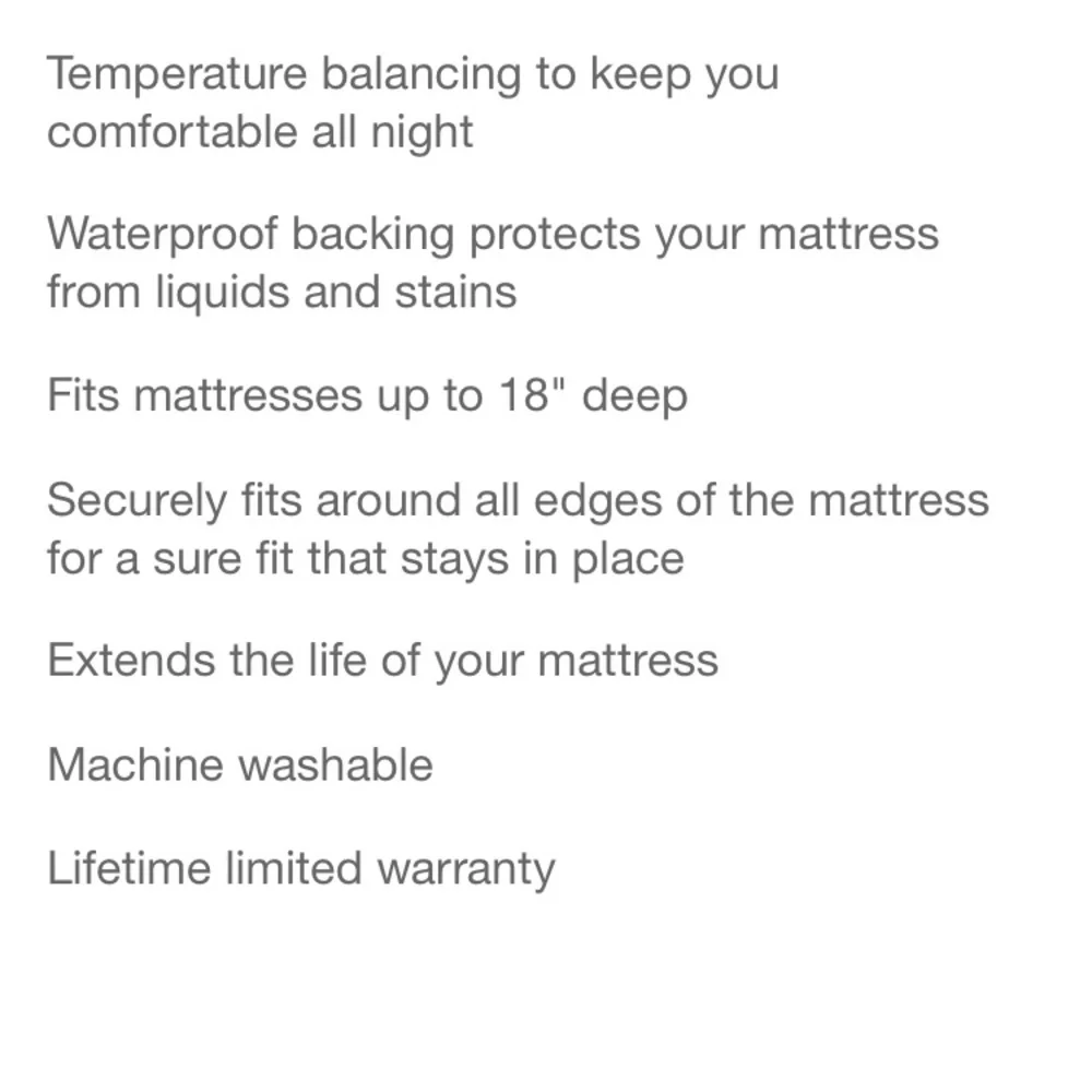 Perfect Protection by AllerEase Temperature Balancing Mattress Protector